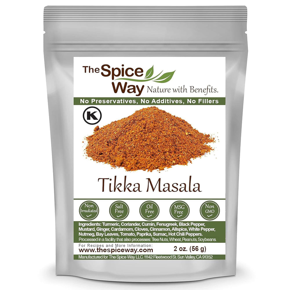 The Spice Way Tikka Masala spice jar for rich, aromatic meat dishes.