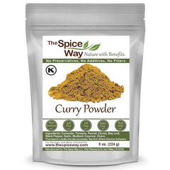 The Spice Way yellow curry powder jar showing rich aroma and versatile curry base