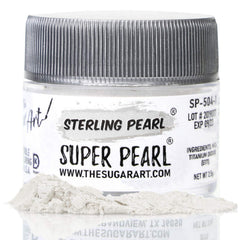 The Sugar Art Sterling Pearl edible shimmer powder adds luminous pearlescent shine to cakes and cupcakes.