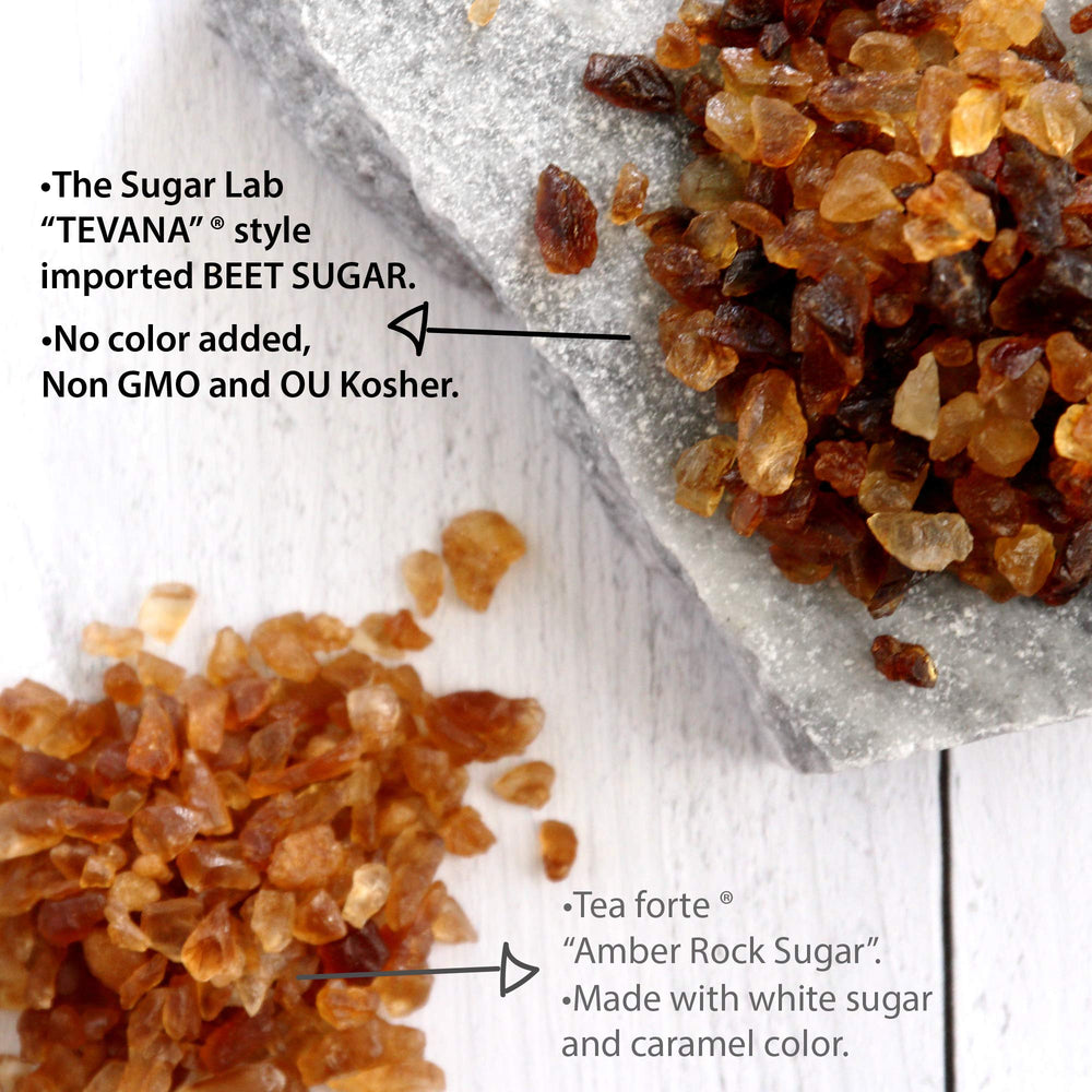The Sugar Lab beet sugar crystals closeup highlights large facets for eye-catching desserts and presentations