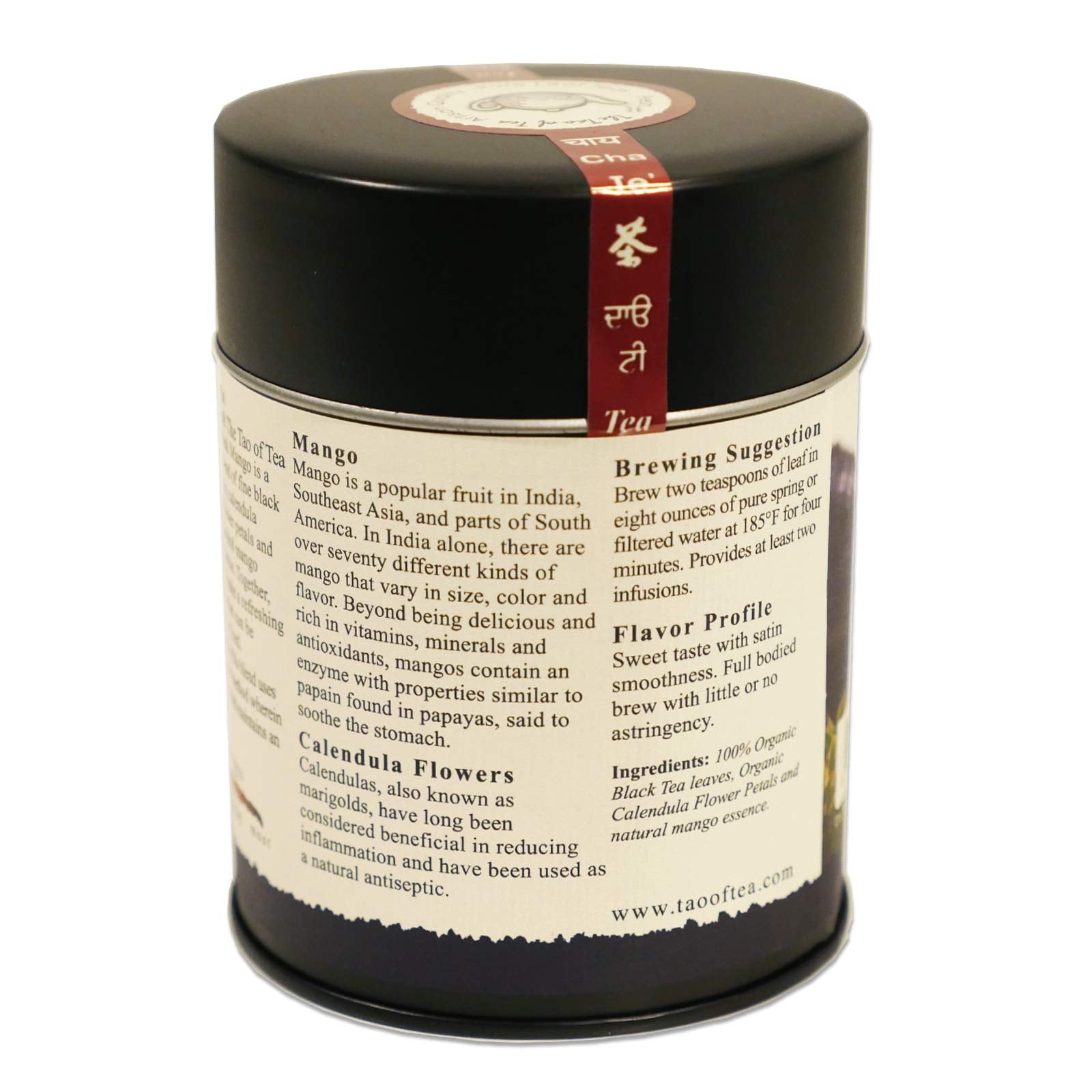A hot cup of The Tao of Tea Black Mango invites relaxation.