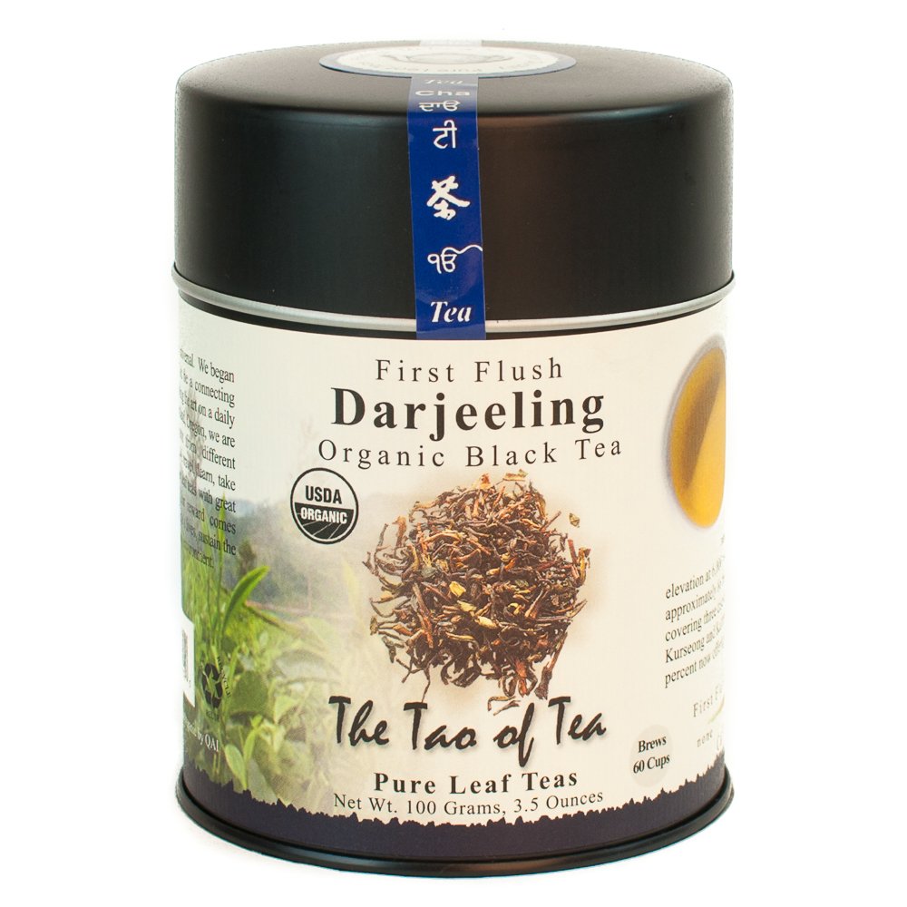 The Tao of Tea First Flush Darjeeling leaves close-up for nuanced aroma and bright cup
