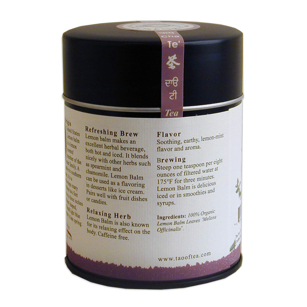 The Tao of Tea steeping cup captures a soothing, non-caffeinated ritual.