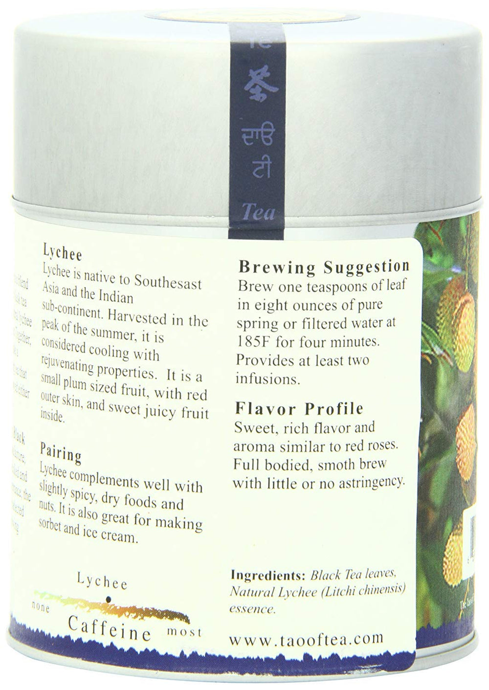 Brewing The Tao of Tea Lychee Black Tea releases a fruity aroma in the cup