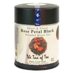 The Tao of Tea Rose Petal Black Tea loose leaf captures a fragrant, floral aroma in every brew