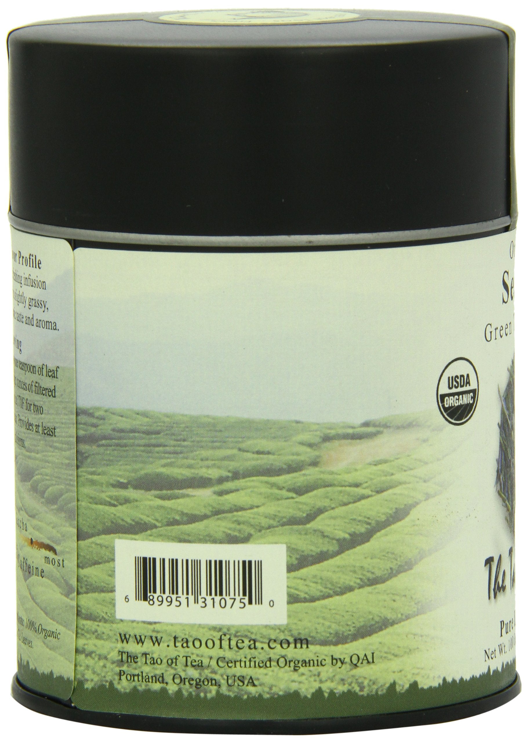 The Tao of Tea Sencha 3.5 oz tin for easy storage.