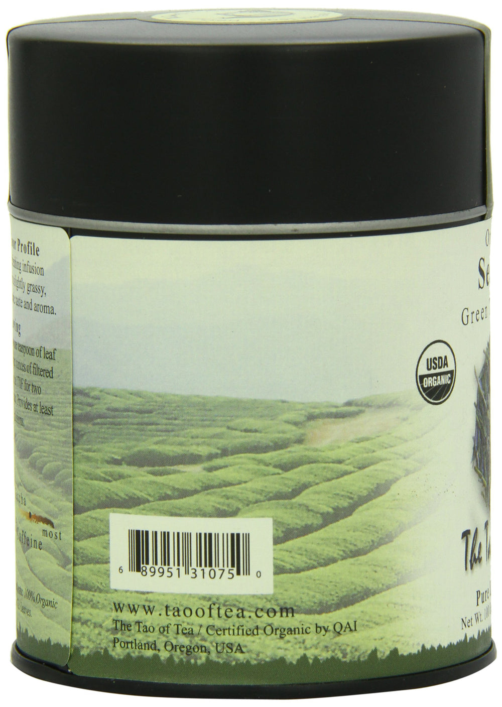 The Tao of Tea Sencha 3.5 oz tin for easy storage.