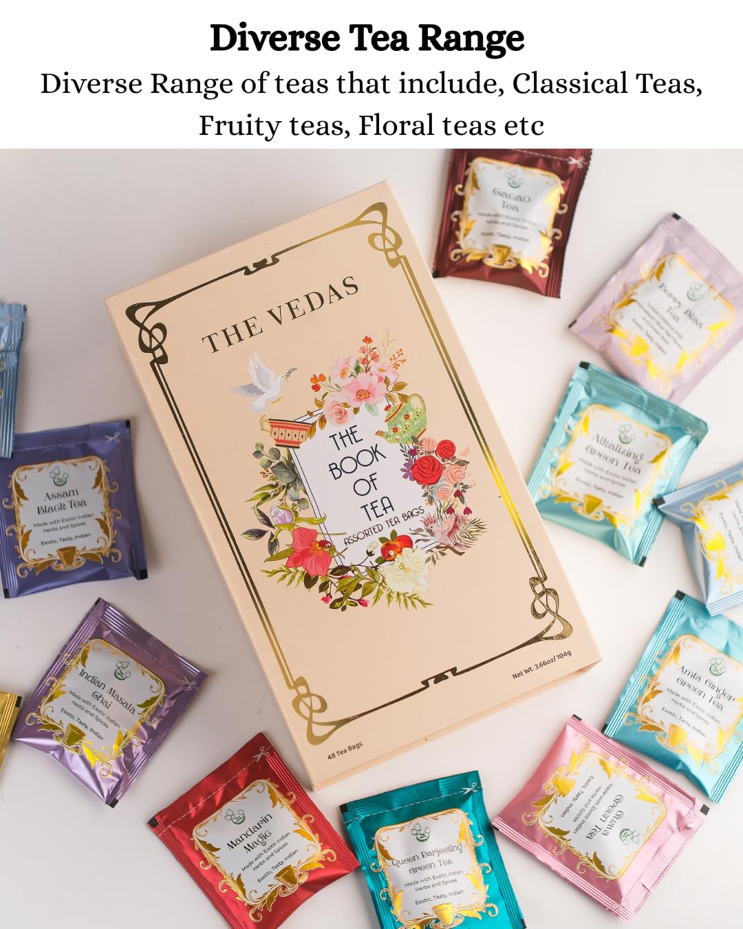 The Vedas pyramid bags and sachets preserve freshness for brewing