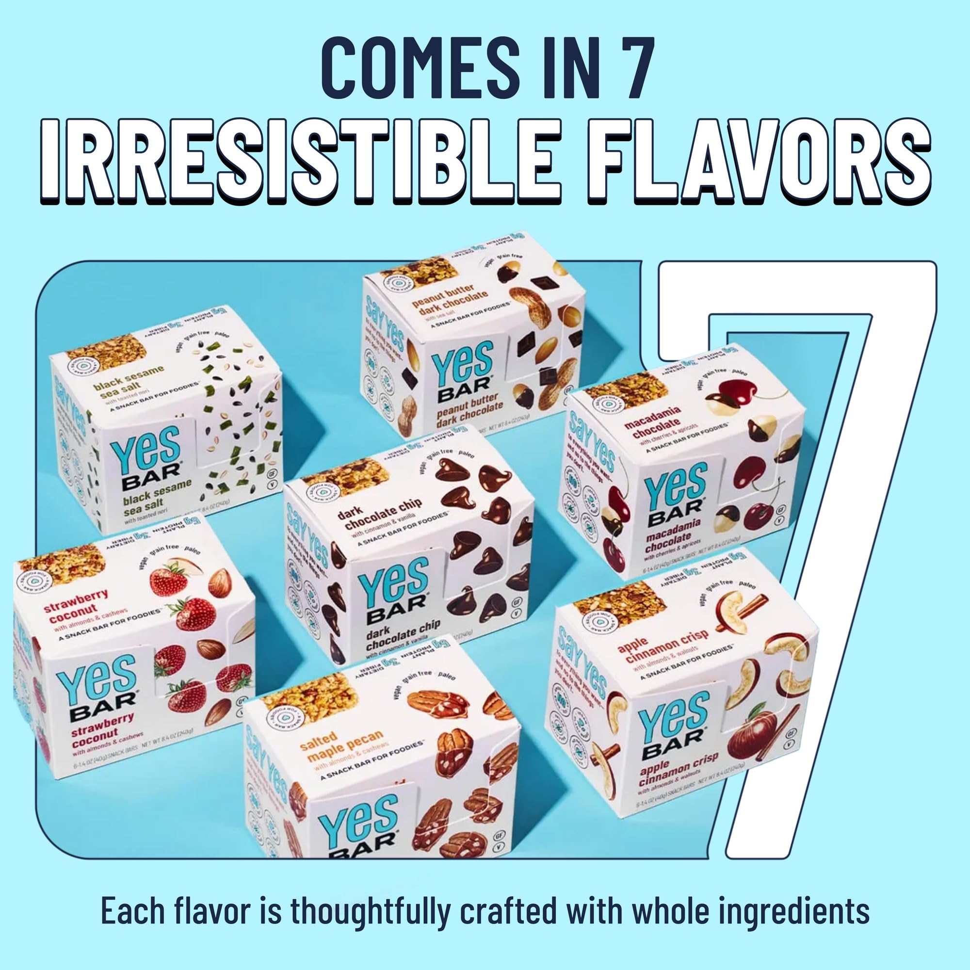 6-count packaging of YES Nut Bars for convenient dosing and travel.
