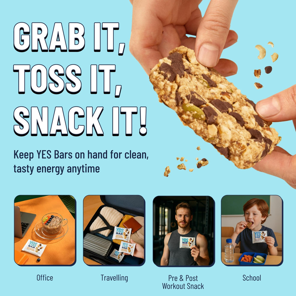 YES Nut Bar enjoyed as a pre- or post-workout snack.