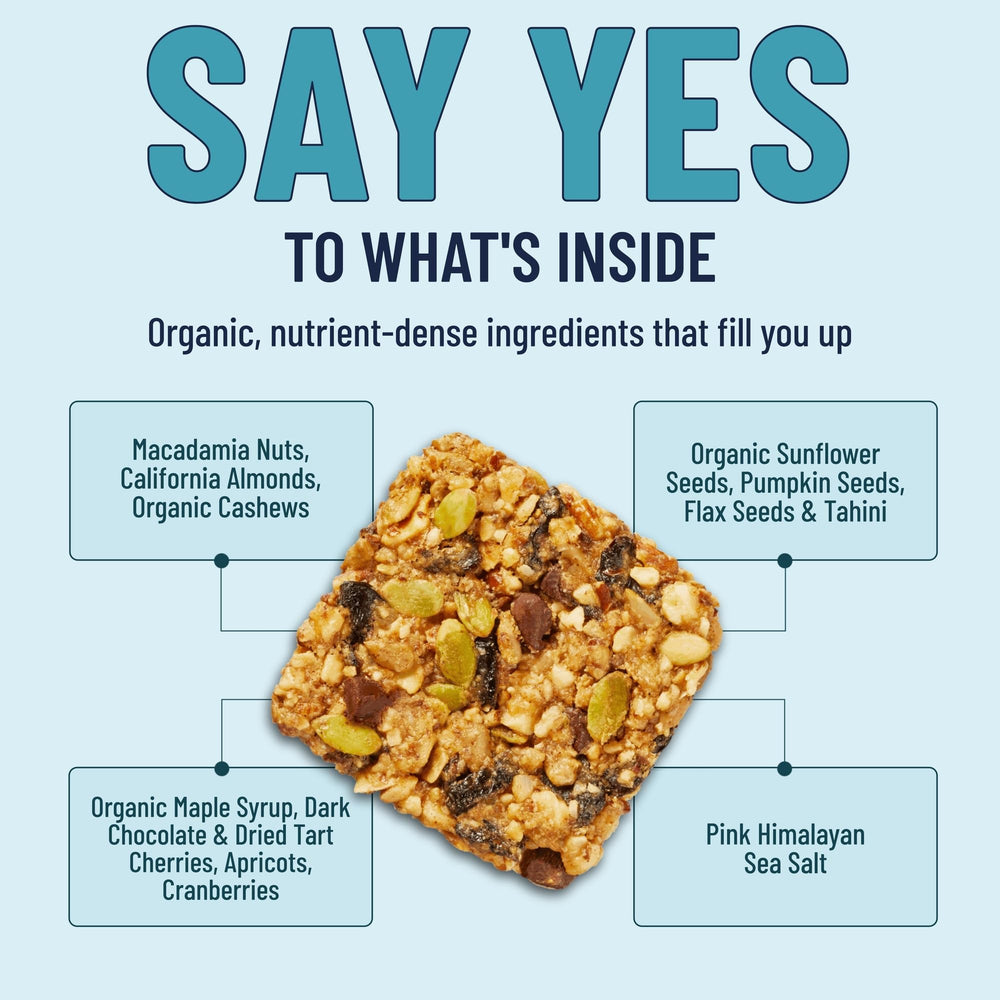 The YES Bar serving plate conveys shareable healthy treat for family and friends.