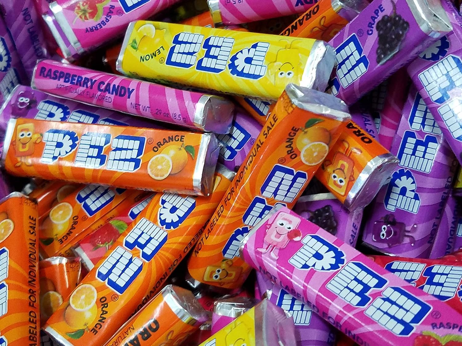 TheCandyCo PEZ refills in assorted fruit flavors for easy dispenser use