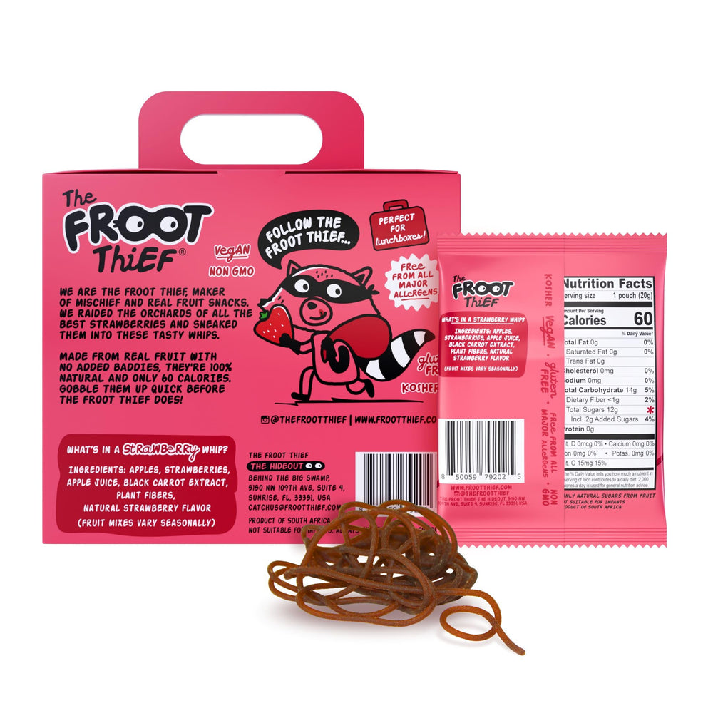 The FROOT Thief individual-serving wraps illustrate convenient lunchbox portions.