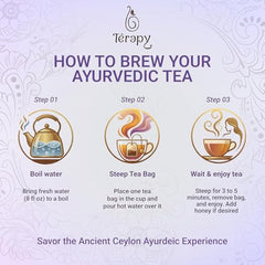 TERAPY Ceylon Youthful Glow tea bag with fenugreek for a balanced aroma.