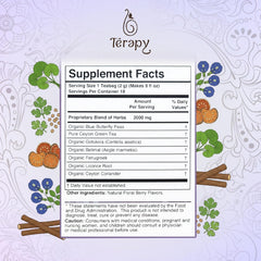 TERAPY Ceylon Youthful Glow tea bag with gotu kola supports daily skin wellness.