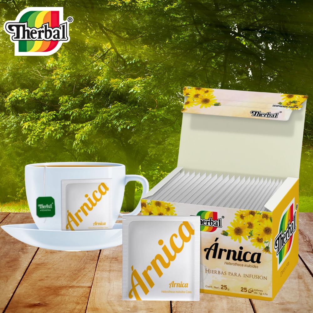 Therbal Arnica tea box back info, contents and authenticity