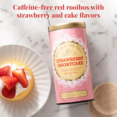 The Republic of Tea Strawberry Shortcake cuppa cake steeping in a cup releases fruit aromas.