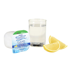 Thick & Easy Hydrolyte lemon flavor label shows mild citrus taste