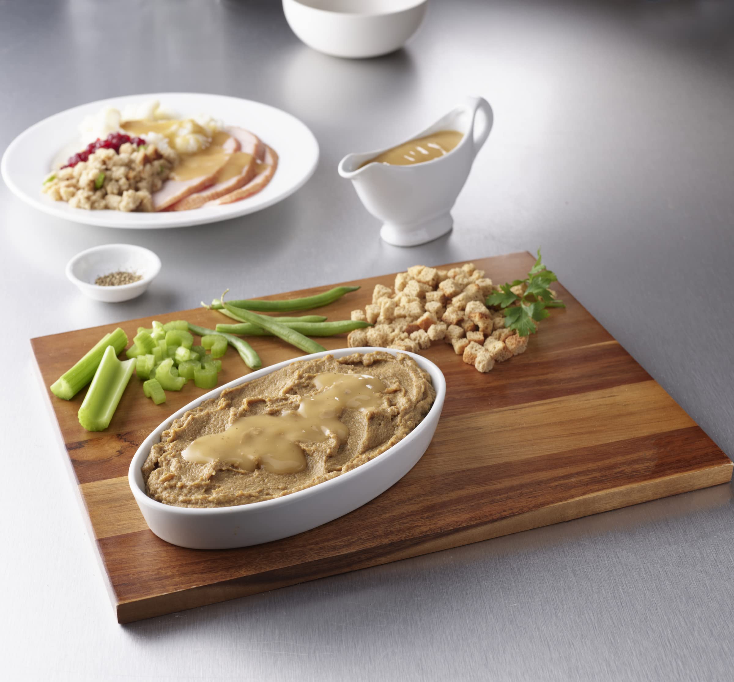 Thick & Easy Purees close-up of smooth puree texture.