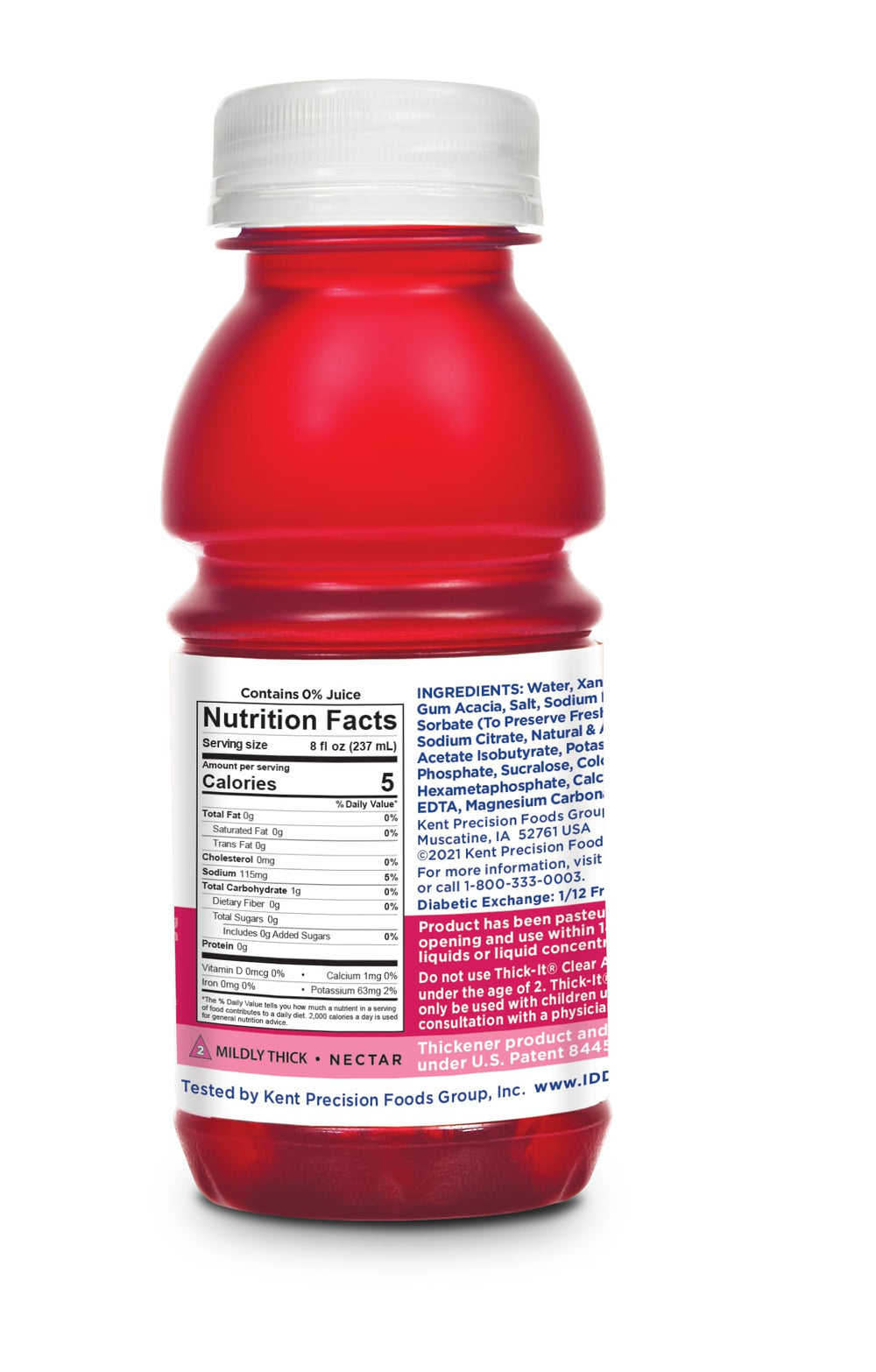 Close-up of Thick-It Clear Advantage bottle highlighting resealable cap for convenience.