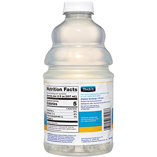 Thick-It Clear Advantage bottle pour action for easy sipping.