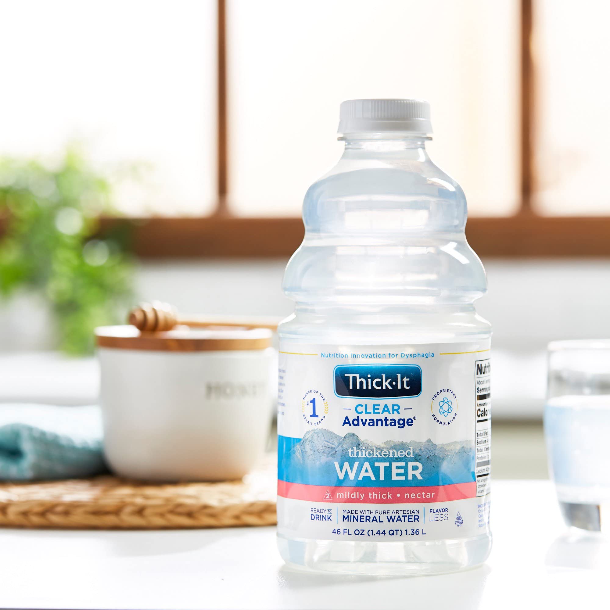 Thick-It Clear Advantage mixes with powders without flavor change