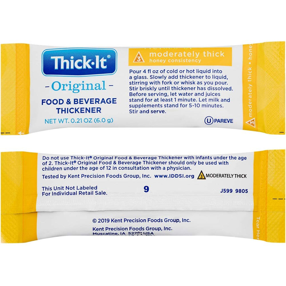 Thick-It Original packet stirred into tea enables easy sipping.