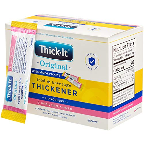 Thick-It Original being stirred into coffee for easier swallowing.