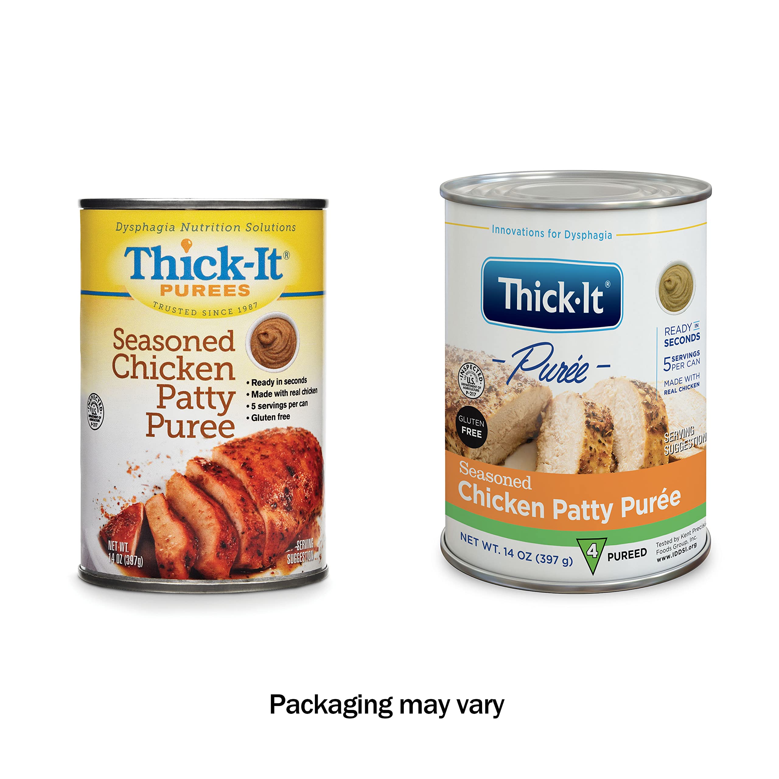 Thick-It Pureed Protein being heated and served for a quick meal.