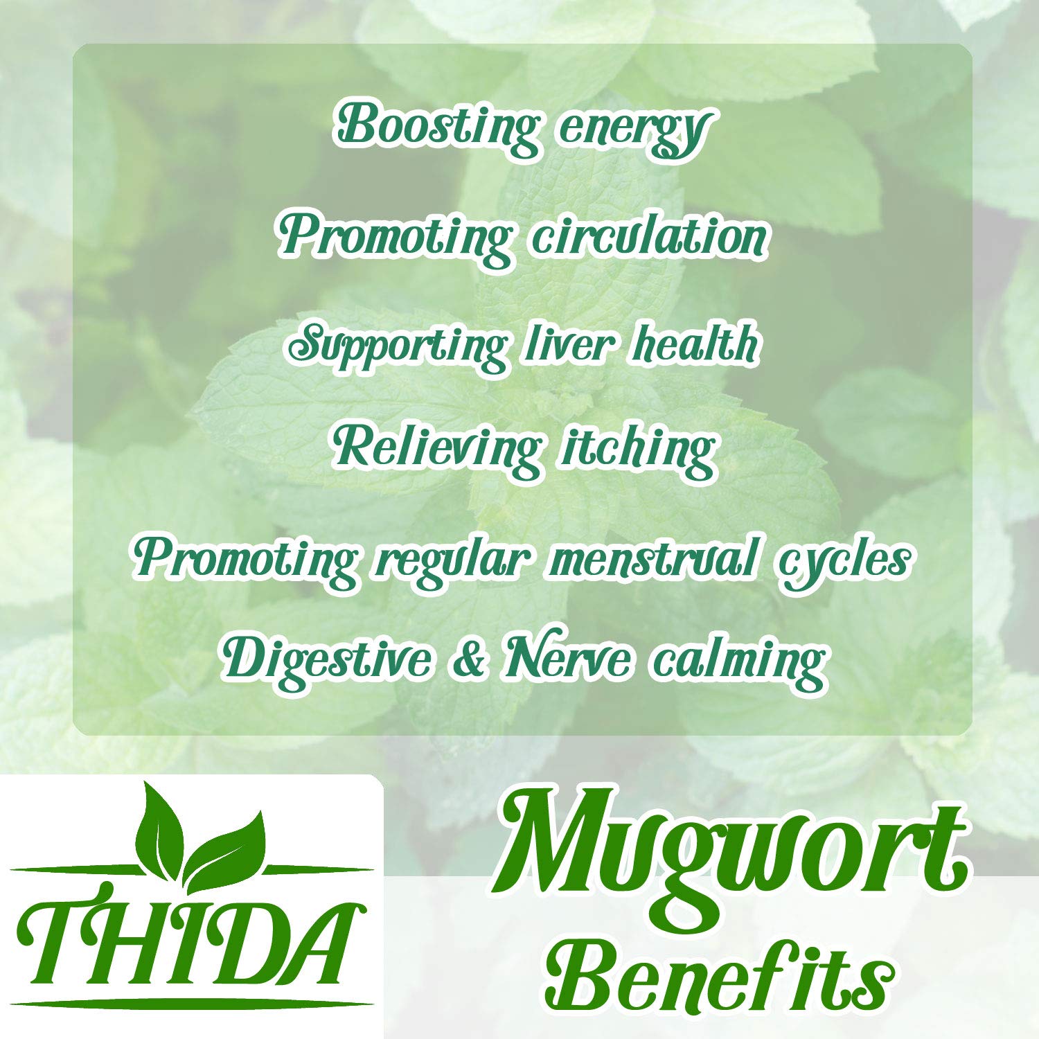 Thida Mugwort Tea amber infusion with inviting aroma.