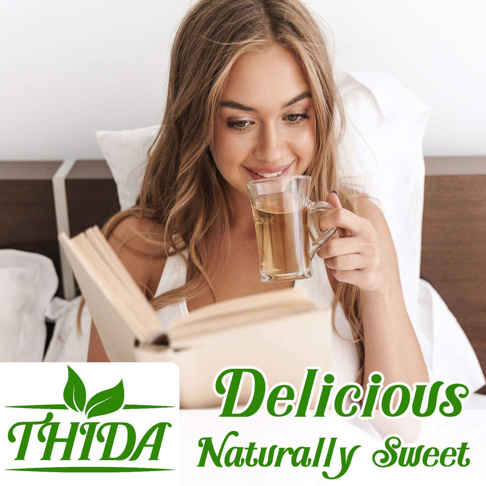 Thida Mugwort Tea being brewed in a cup, warm and inviting.