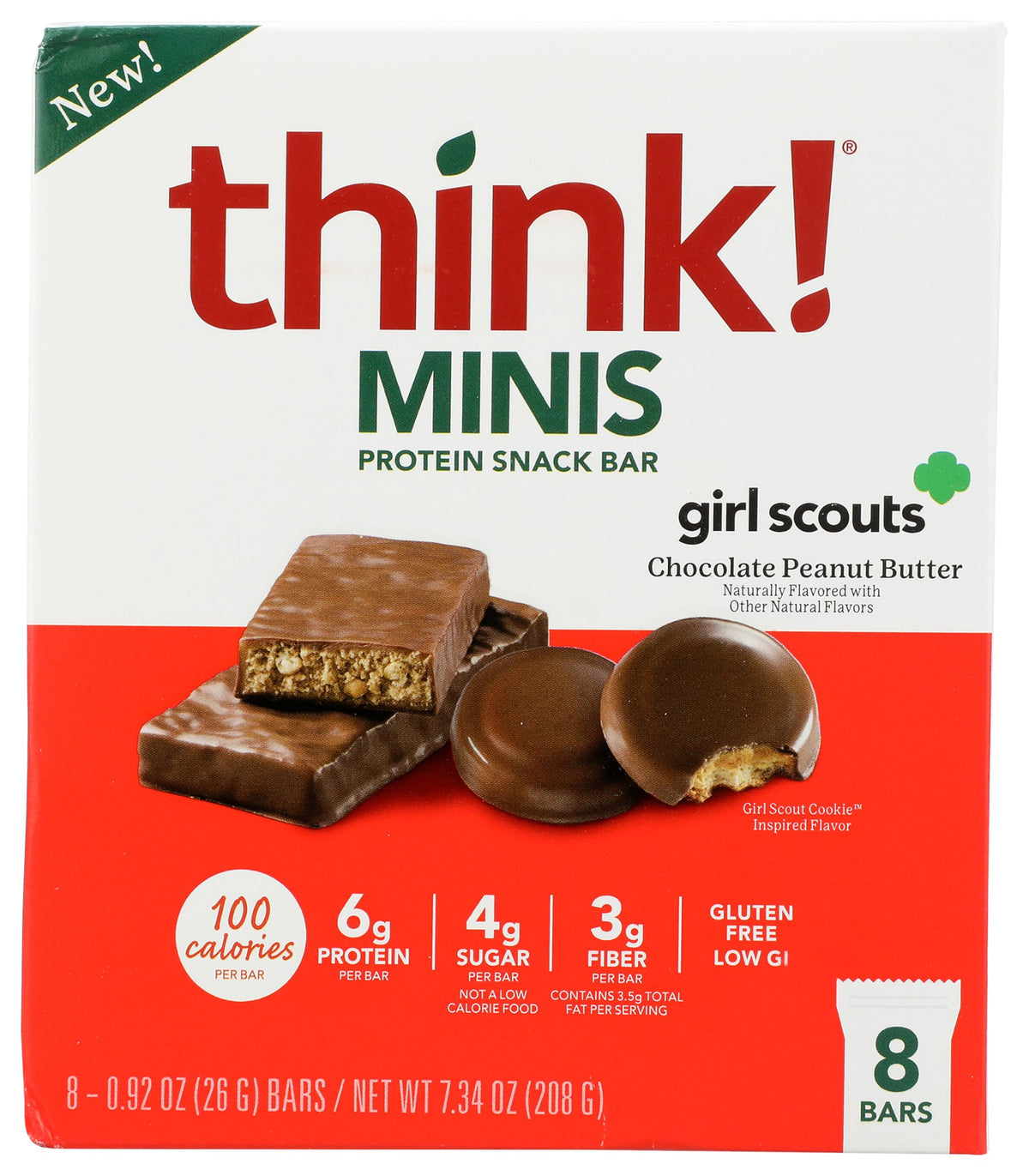 Think! Bar Minis Grlsct Chocolate Pb packaging - premium presentation for impulse purchases