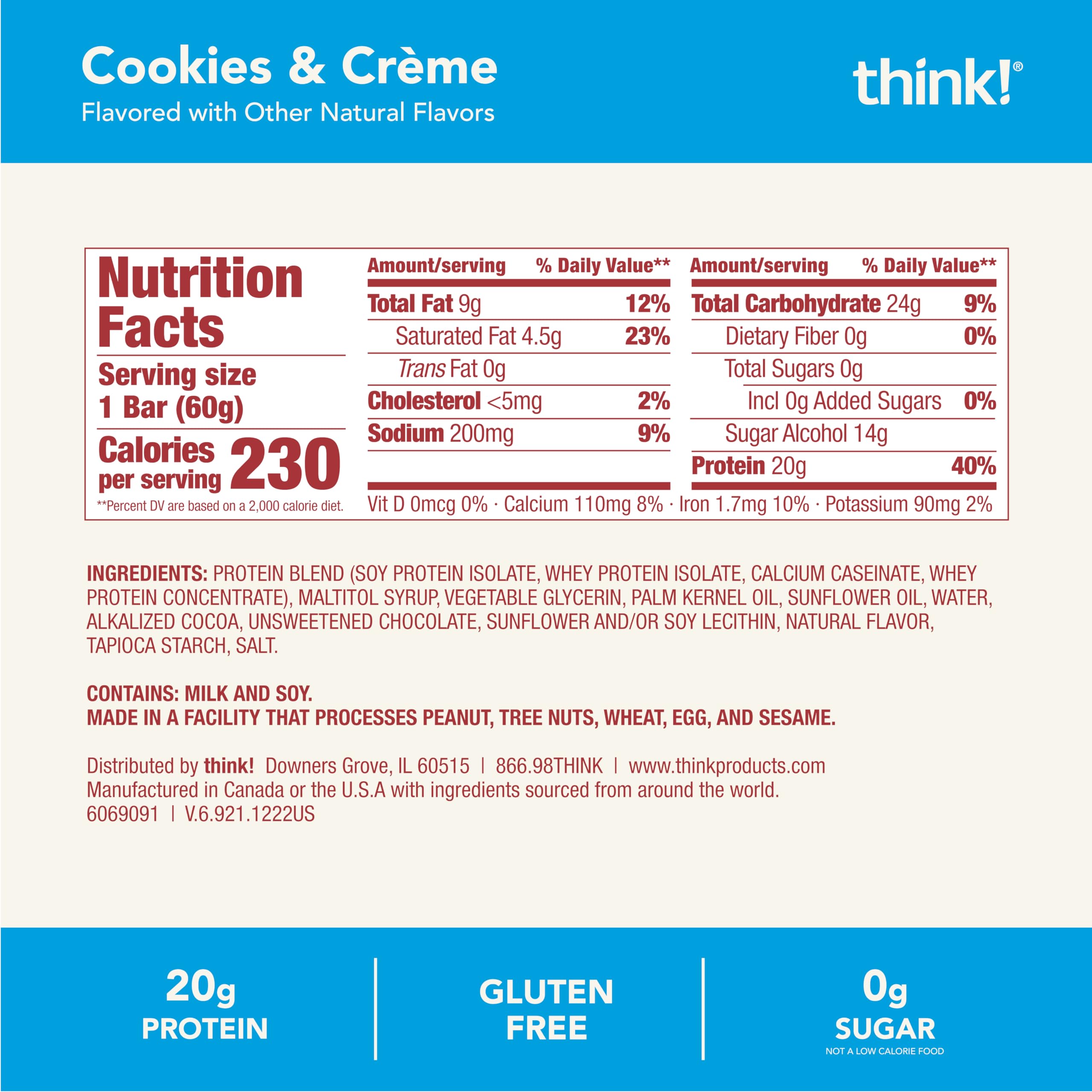 Think! Cookies and Créme is gluten-free and kosher-friendly.