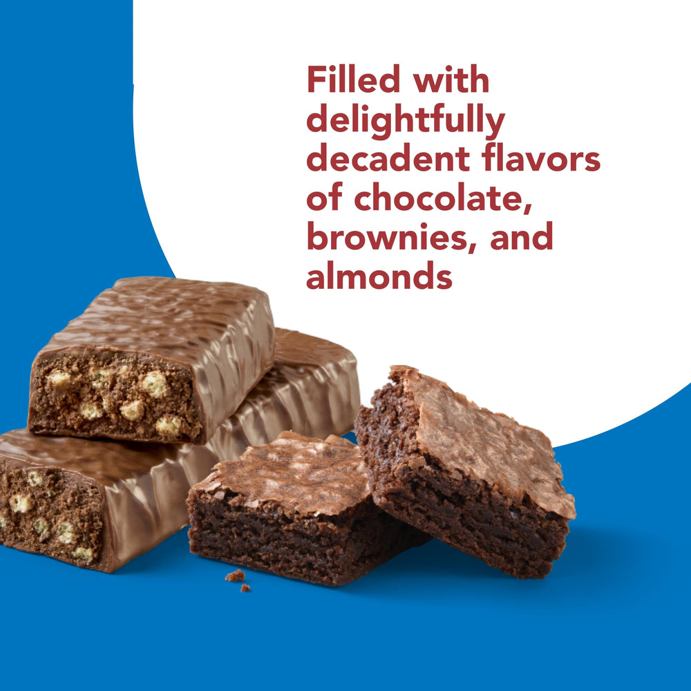Think Brownie Crunch bar on shelf demonstrates convenient high protein snack option