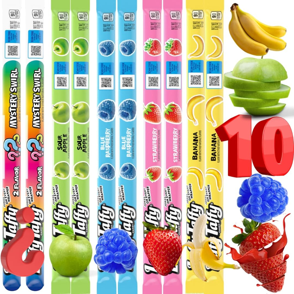 Think Candy Taffy Rope Variety Pack shows all flavors for sharing.
