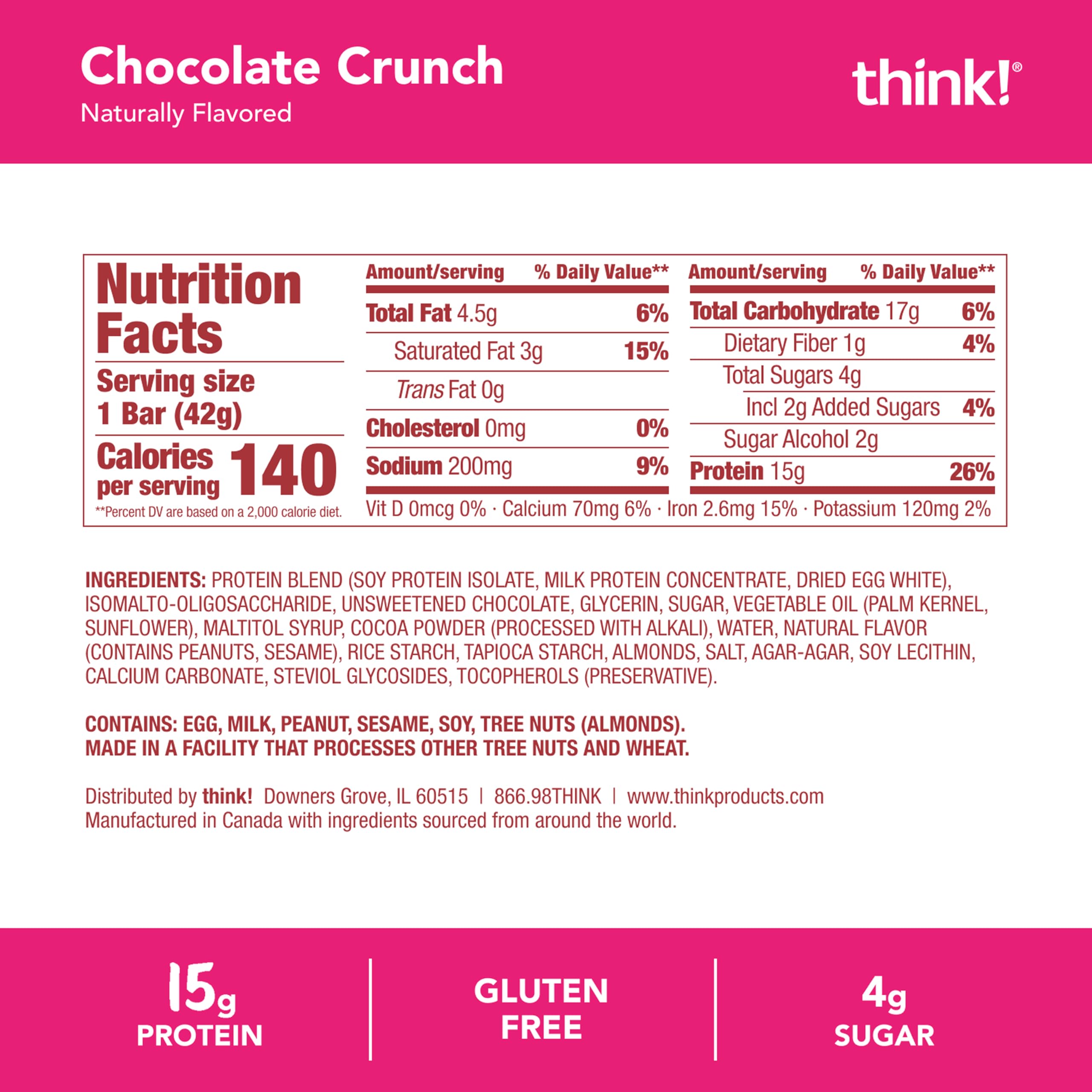 Open Think! Crispy Squares pouch reveals marshmallow melt and crunch.