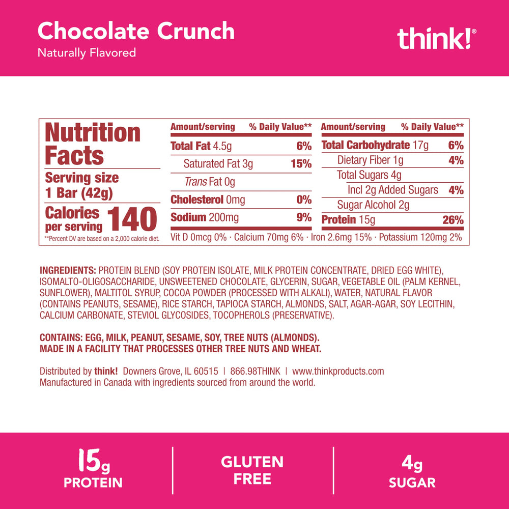 Open Think! Crispy Squares pouch reveals marshmallow melt and crunch.