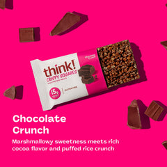 Gluten-free Think! Crispy Squares showcasing crunchy rice texture.