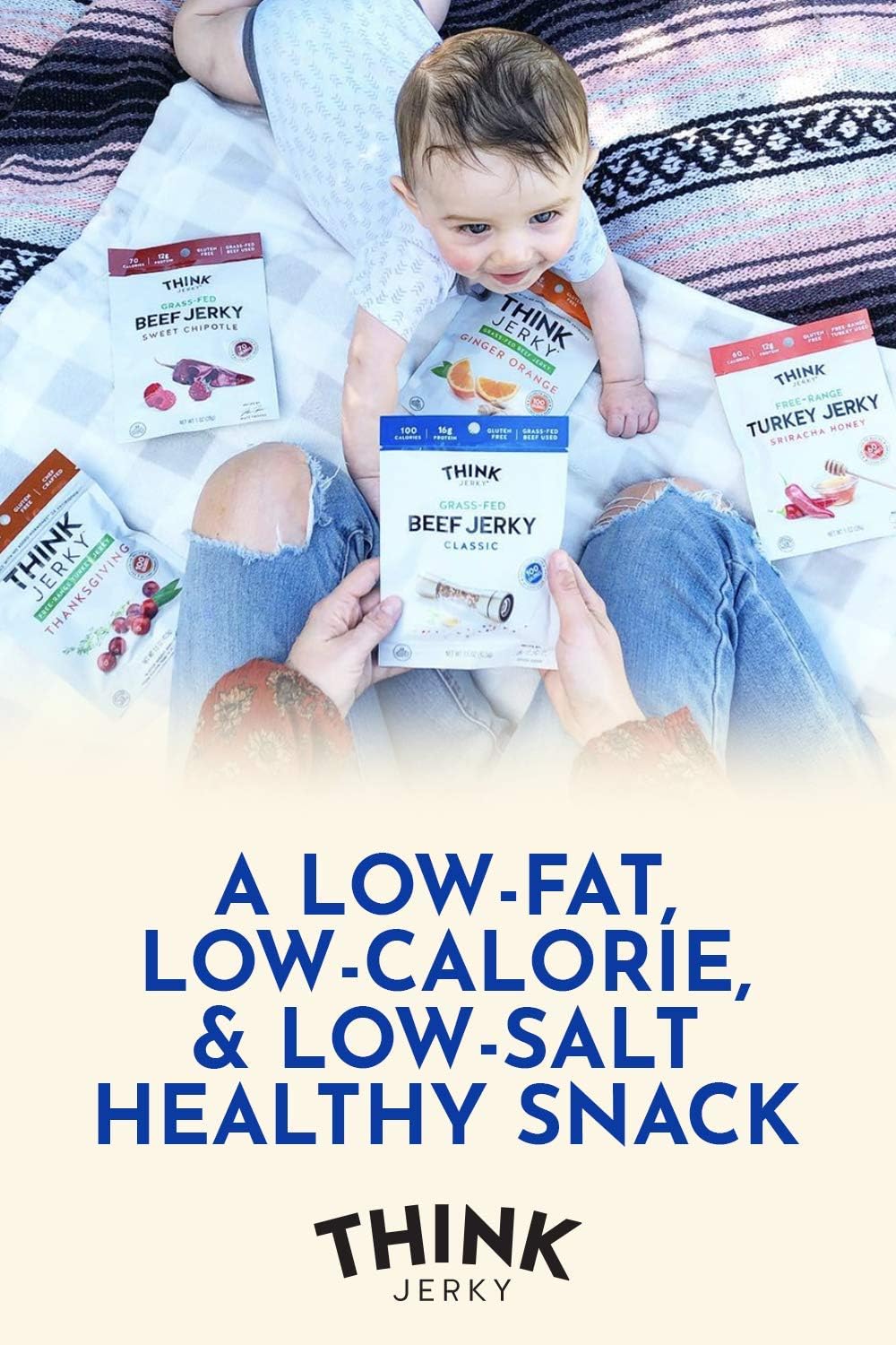 Think Jerky grass-fed beef and no antibiotics ensure clean flavor.