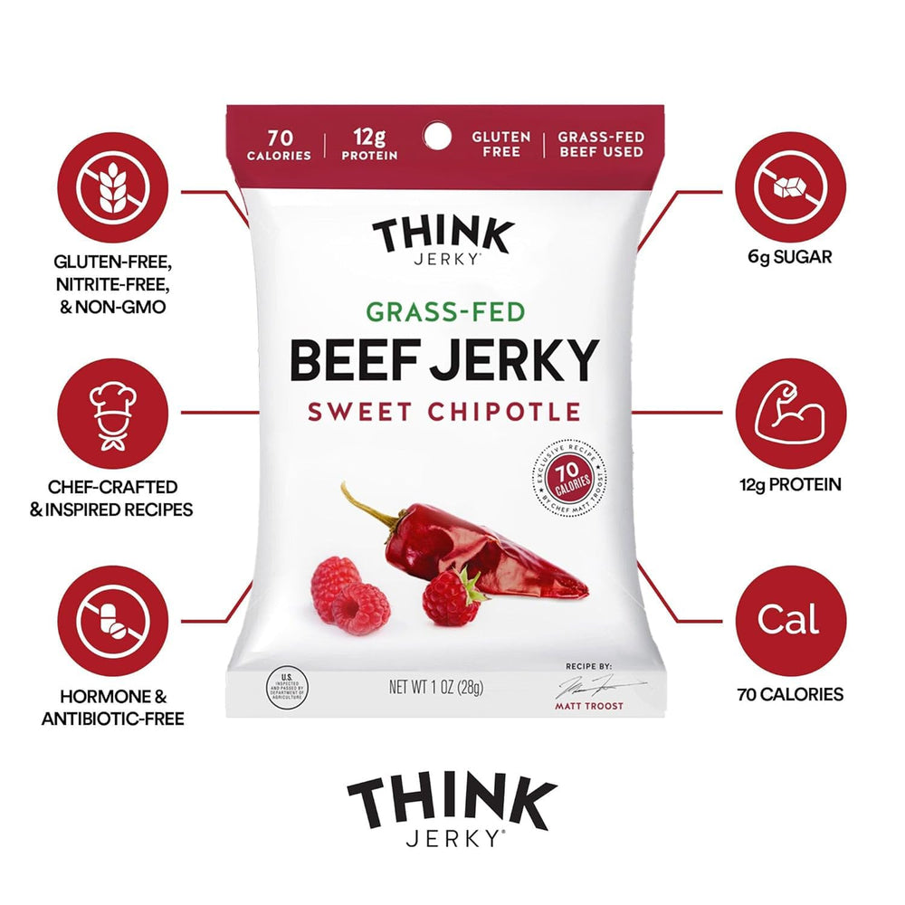 Think Jerky high-protein snack suited for active lifestyles.