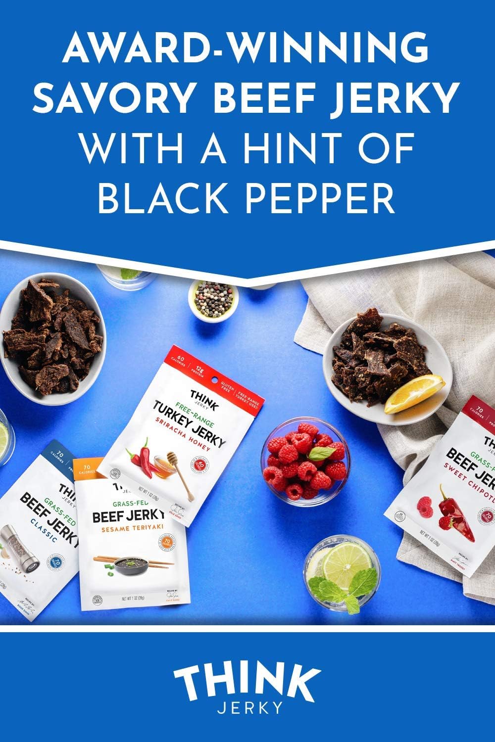Think Jerky USA-made seal on bag signaling quality.