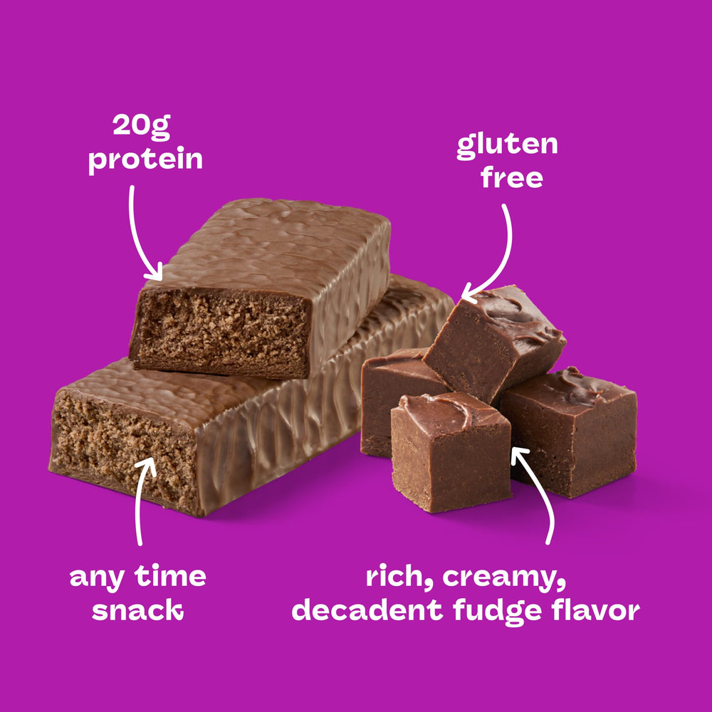 Think! Gluten-free protein bar ingredient panel shows clean components