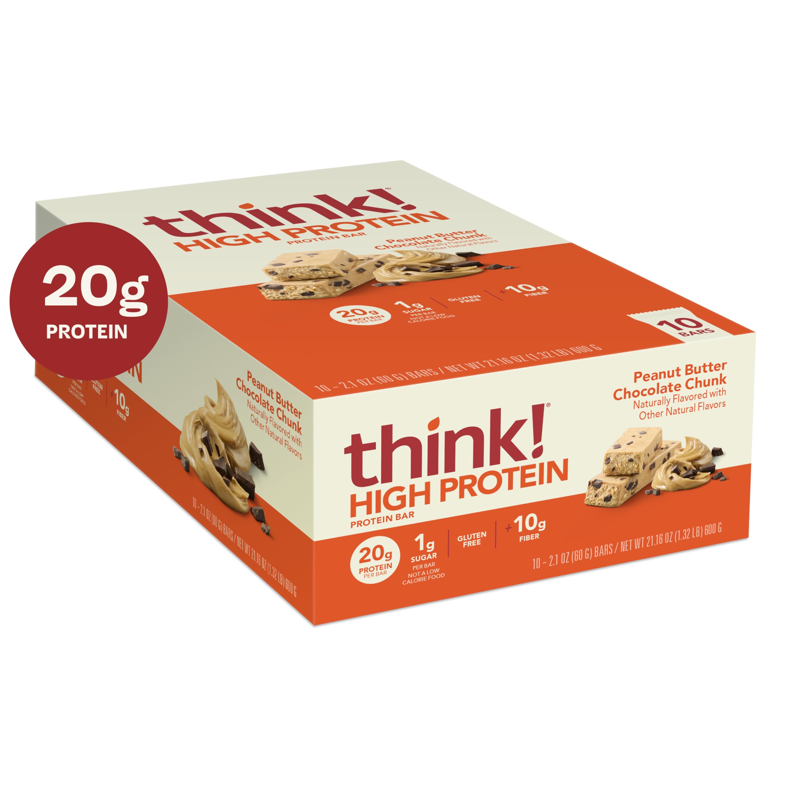 Think! Protein Bar gluten-free snack plated for sharing