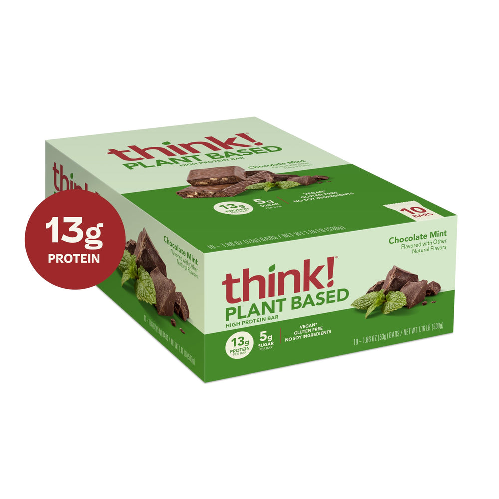 think! Chocolate Mint bar on counter shows grab-and-go appeal