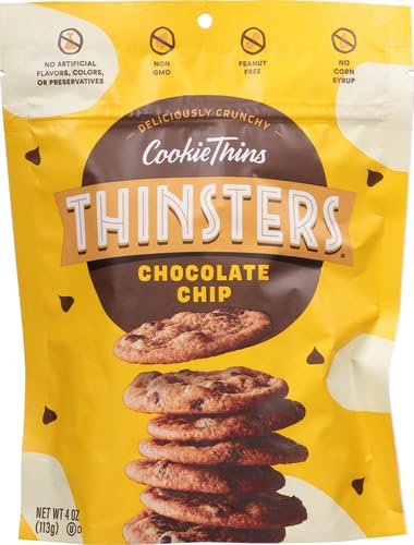 Thinsters cookie thin resealable bag image emphasizing freshness and portability