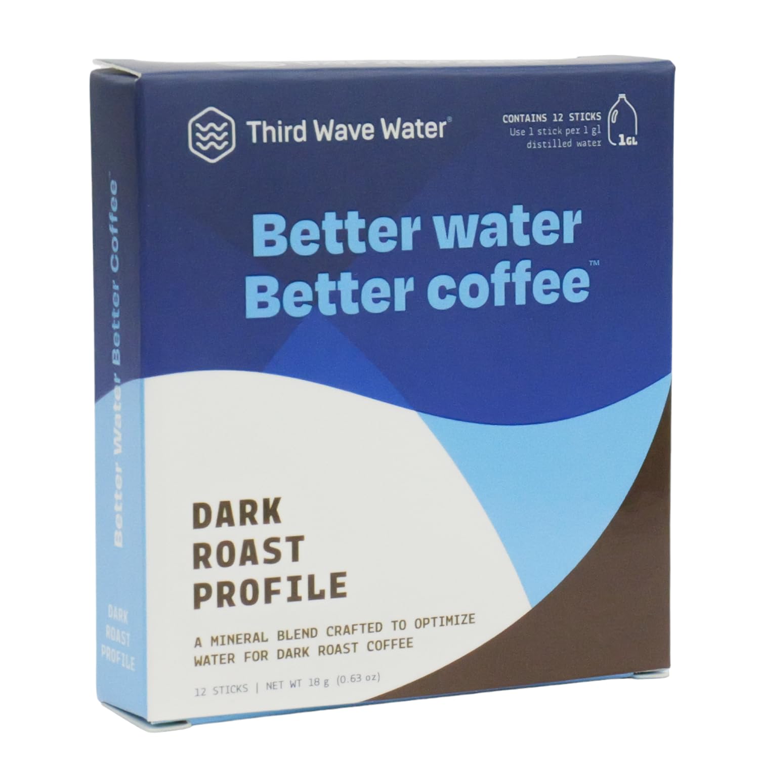 Third Wave Water dark roast profile bottle offers smoother acidity for bold, balanced coffee.