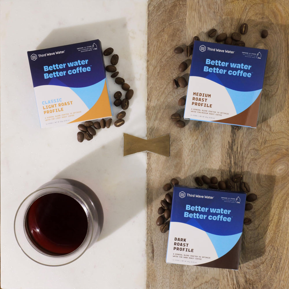 Third Wave Water flavor clarity in dark roast highlights tasting notes.