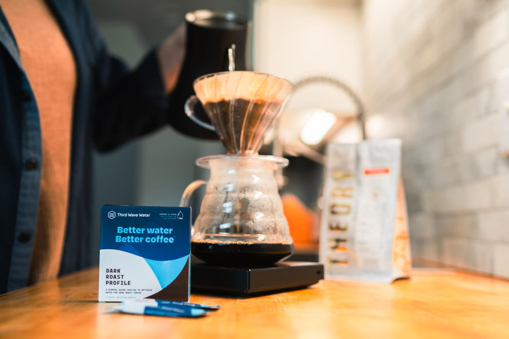 Third Wave Water low acidity supports smoother, fuller-bodied dark roasts.