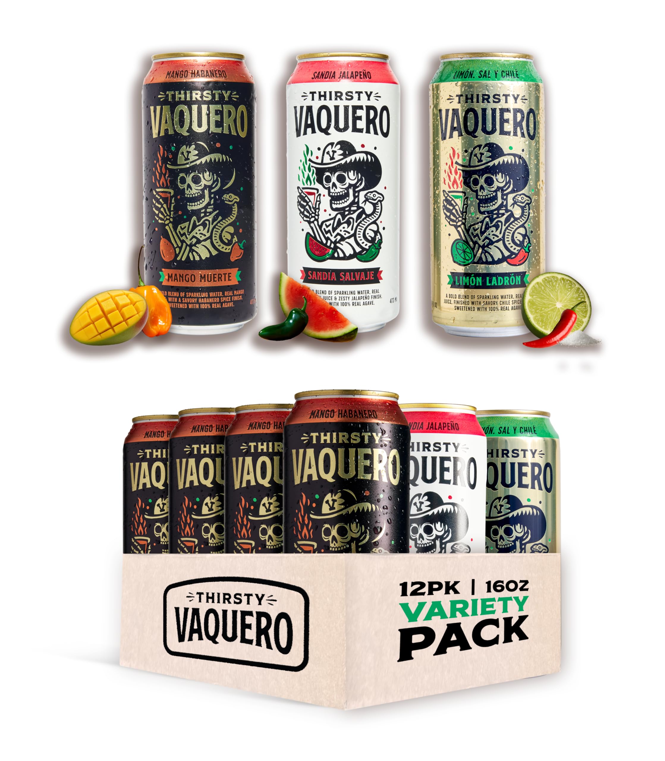 Thirsty Vaquero Limon Ladron can—bold lime salt chile for spicy taco nights.