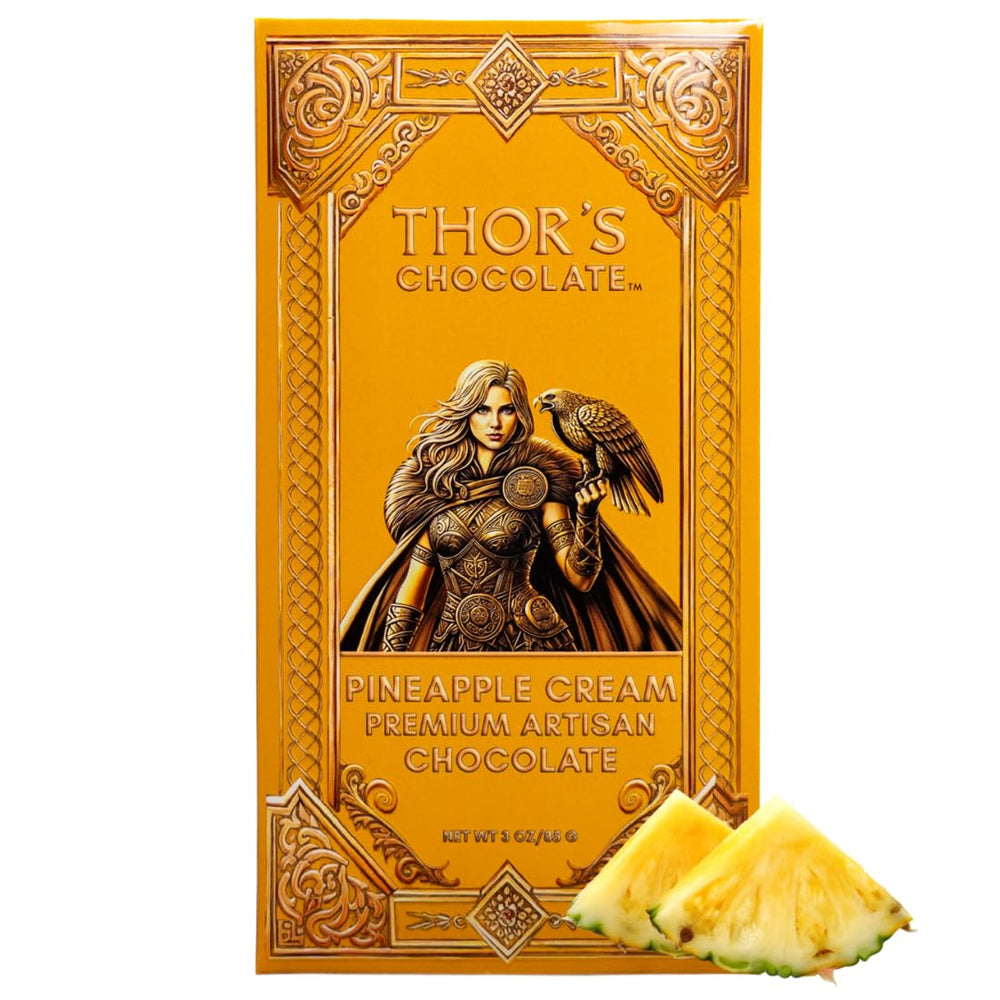 Thor's Chocolate Pineapple Cream bar 3 oz — silky, premium bean-to-bar quality.